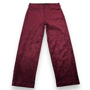 Fidelity Taylor Pants Womens Size‎ 26 Purple Velveteen Vamp Wide Leg
